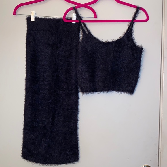 Express Dresses & Skirts - 90s fuzzy midi skirt and crop top